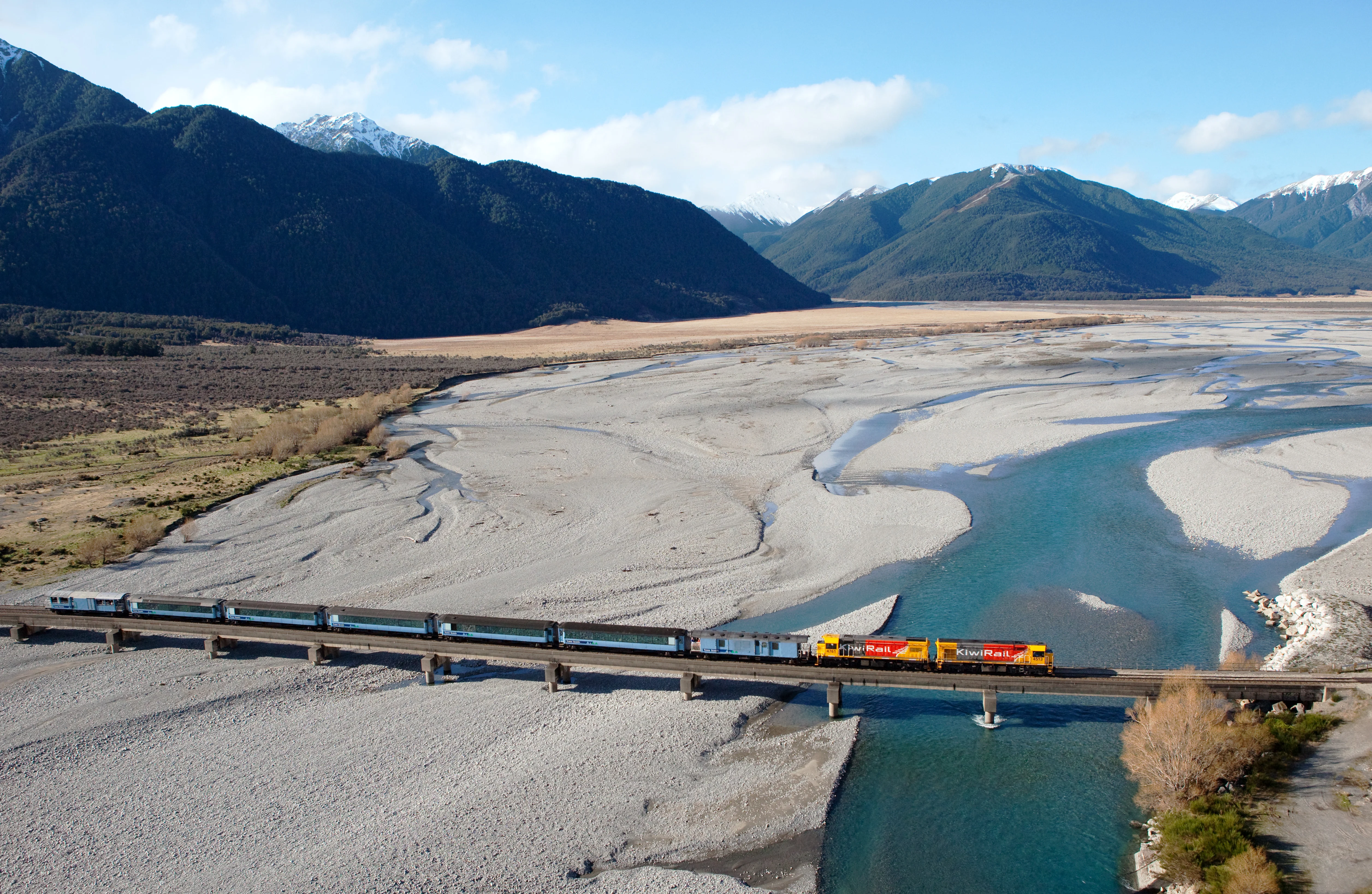TranzAlpine Scenic Train: Scenic Plus, Greymouth to Christchurch